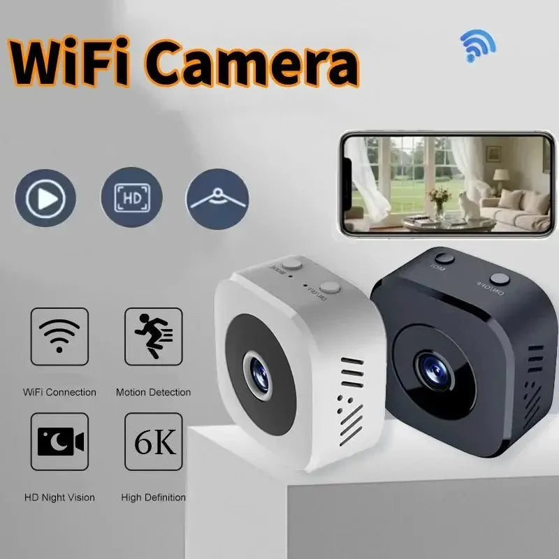 4K Mini WiFi Security Camera With 2 Way Audio Motion Alerts Night Vision