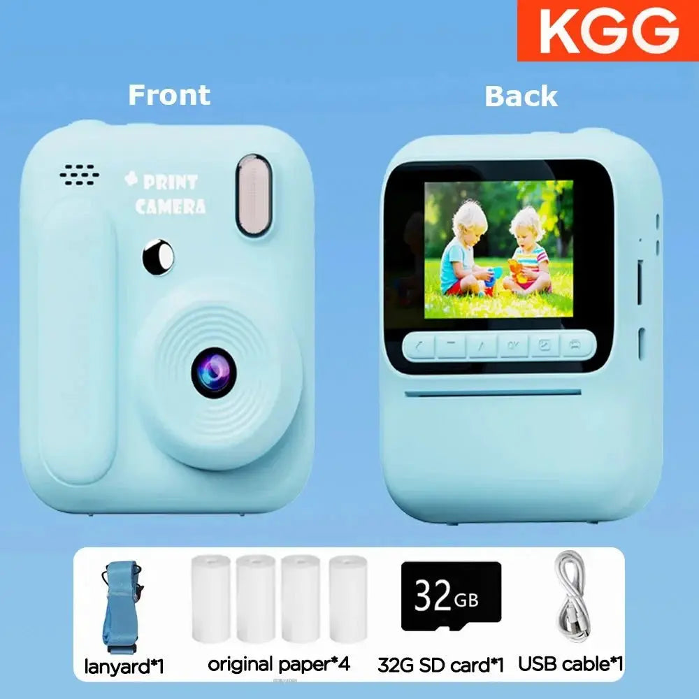 Color Printing Thermal Print Kids Instant Camera 32GB 1080P Digital Gift - stepyours.com