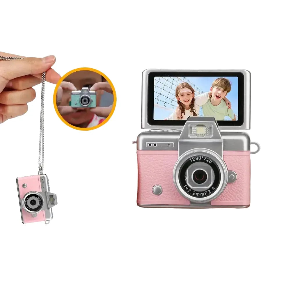 1080P Thumb Mini Camera Keychain Digital Camera Retro Camera HD Photo Travel Outdoor With Screen Support Memory Card for Kids