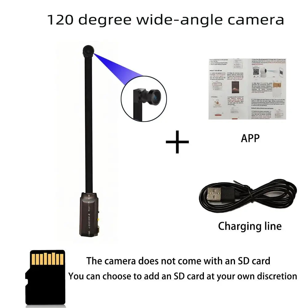 4K HD mini WiFi camera, supports remote viewing, motion detection, DIY small home nanny style HD wireless camera by stepyours.com