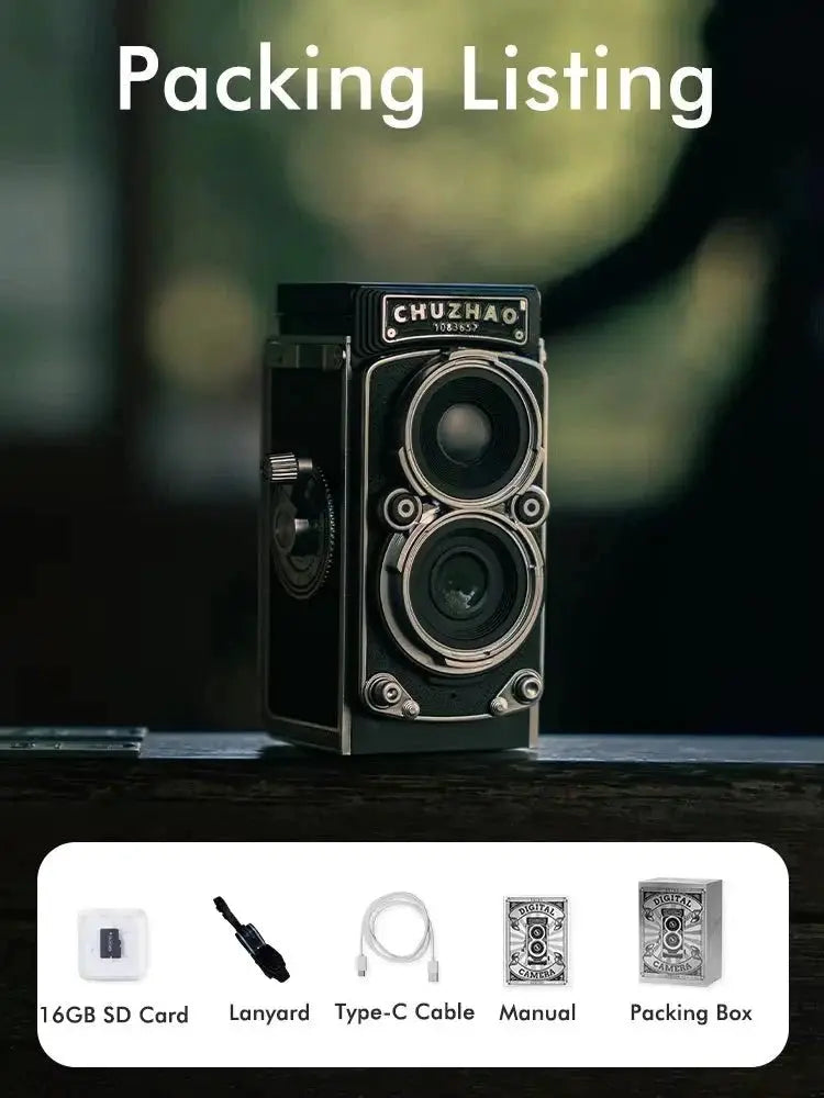CHUZHAO Vintage Mini Digital Camera Autofocus 12MP 1080P FHD Vlogging Portable - stepyours.com