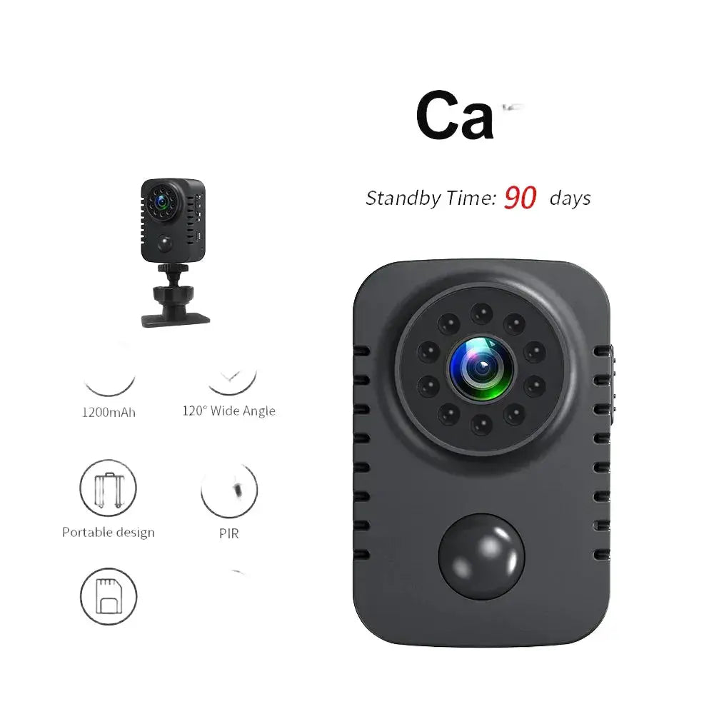 MD29 HD Mini Body Camera 1080P Security Pocket Cameras Motion Activated Small Nanny Cam for Cars Standby Espia Webcam 8H Working by stepyours.com