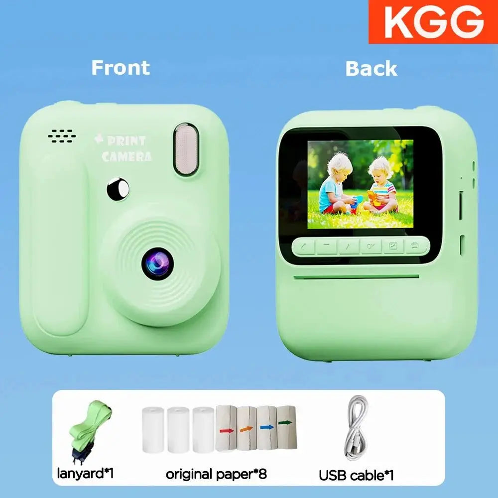 Color Printing Thermal Print Kids Instant Camera 32GB 1080P Digital Gift - stepyours.com