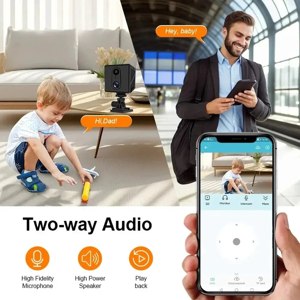 5MP 4G SIM Card Mini Camera - Indoor Night Vision Security Battery Powered Cam - stepyours.com