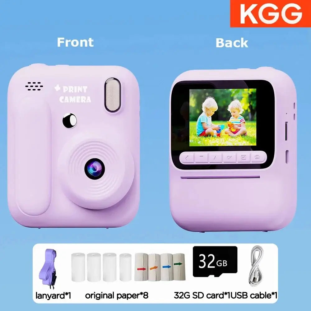 Color Printing Thermal Print Kids Instant Camera 32GB 1080P Digital Gift - stepyours.com
