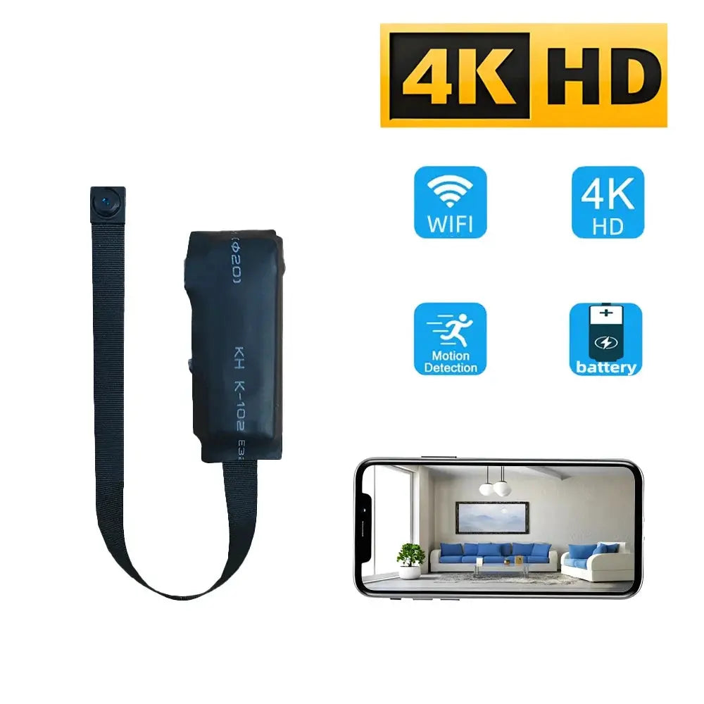 Newly improved 4K HD mini WiFi camera, supporting remote viewing, motion detection, DIY home nanny style camera by stepyours.com