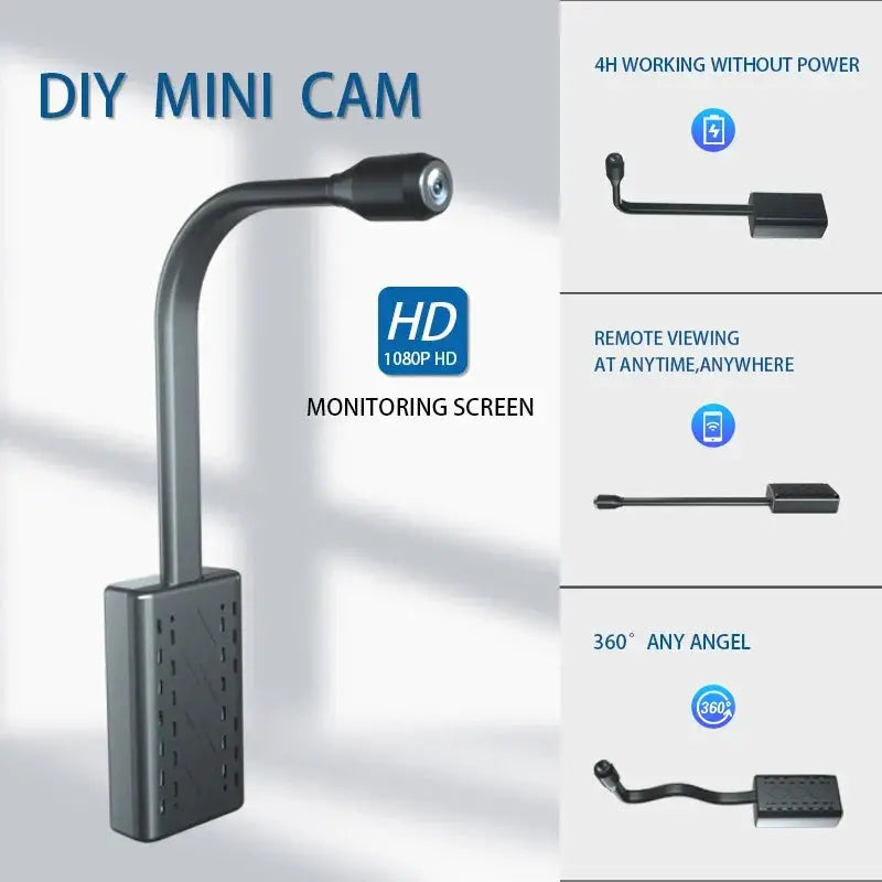Loop Record Mini Camera 1080P HD WiFi Wireless Cam IP Secret Video Recorder Security Protection Surveillance Sensor Alarm Push by stepyours.com