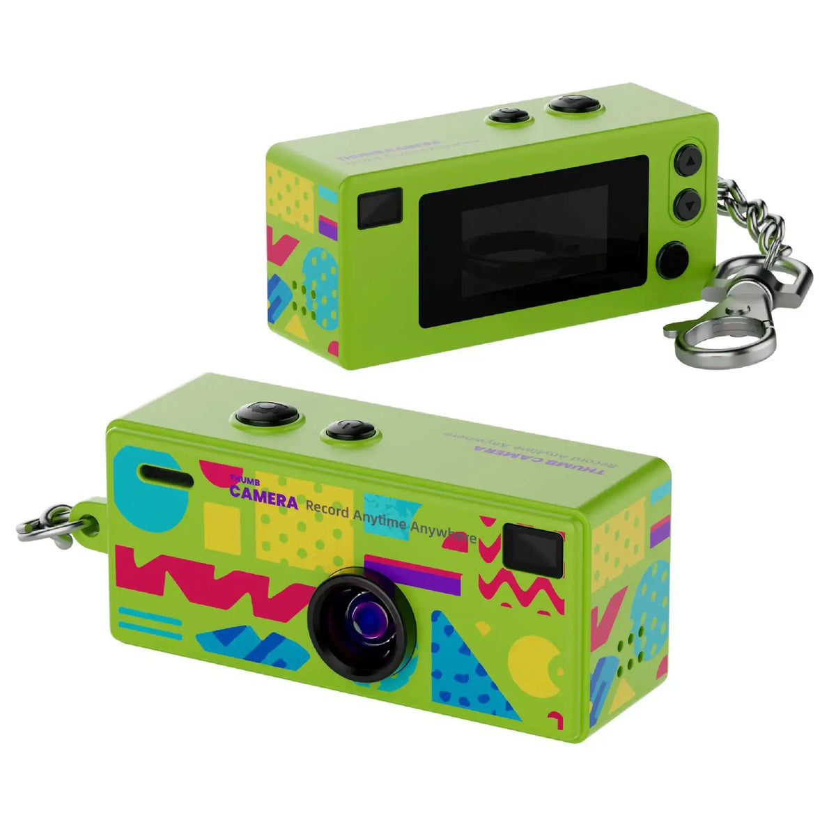 G6 Retro Mini Keychain Thumb Camera 1080P HD Recorder Built-in Flash Auto Focus 130° Wide Angle Lens LCD Screen Portable Camera