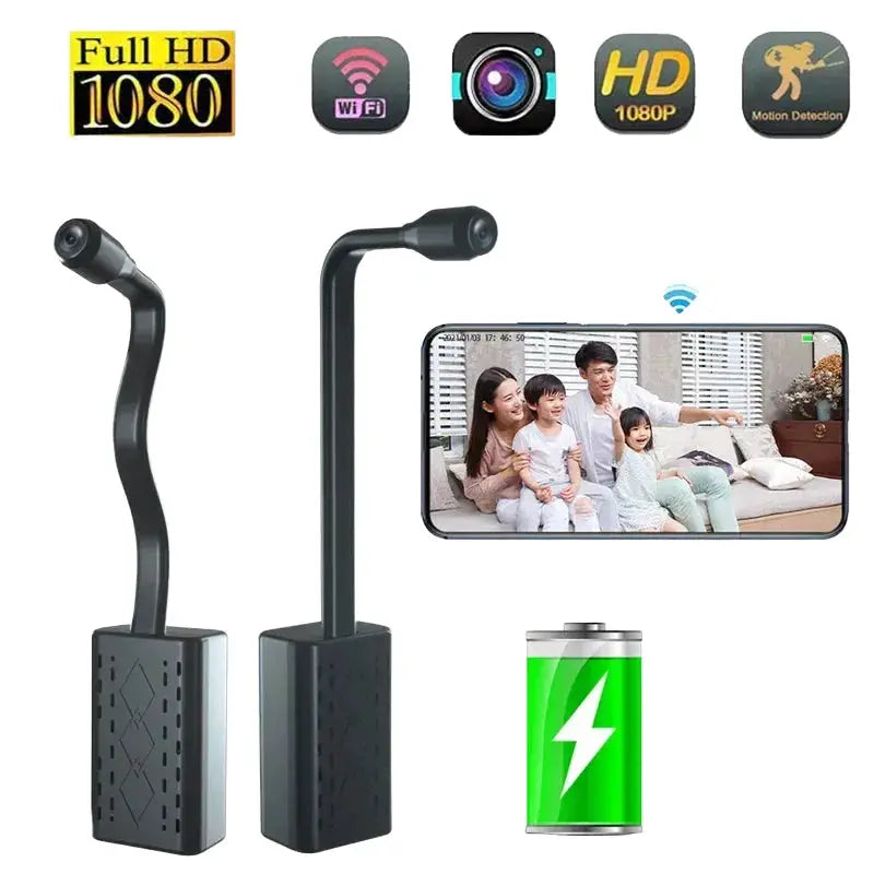 Loop Record Mini Camera 1080P HD WiFi Wireless Cam IP Secret Video Recorder Security Protection Surveillance Sensor Alarm Push by stepyours.com