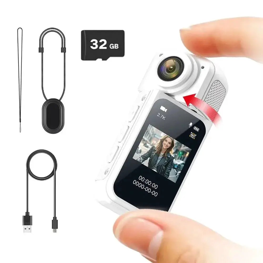 Amorus Mini 2.7K Action Camera Pocket Sized Adventure Recorder - stepyours.com