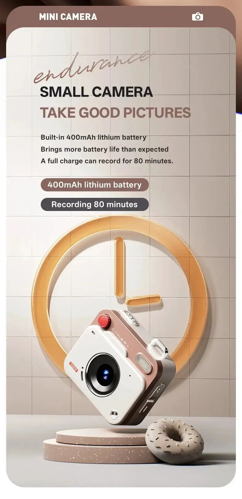 Must Have Retro CCD Mini Digital Camera Keychain With 1.77 Inch HD Video - stepyours.com