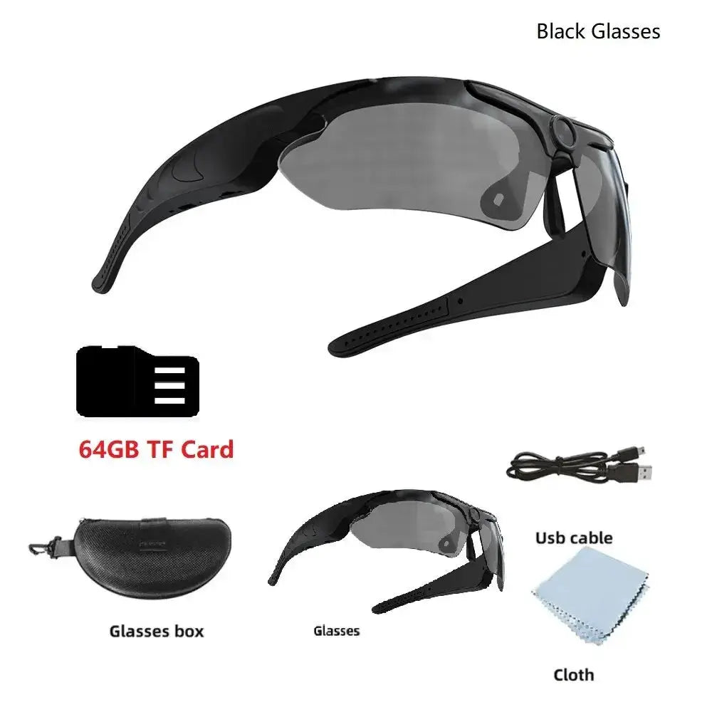 1080P Full HD Mini Camera Sunglasses For Outdoor Sports DVR Wide Angle - stepyours.com