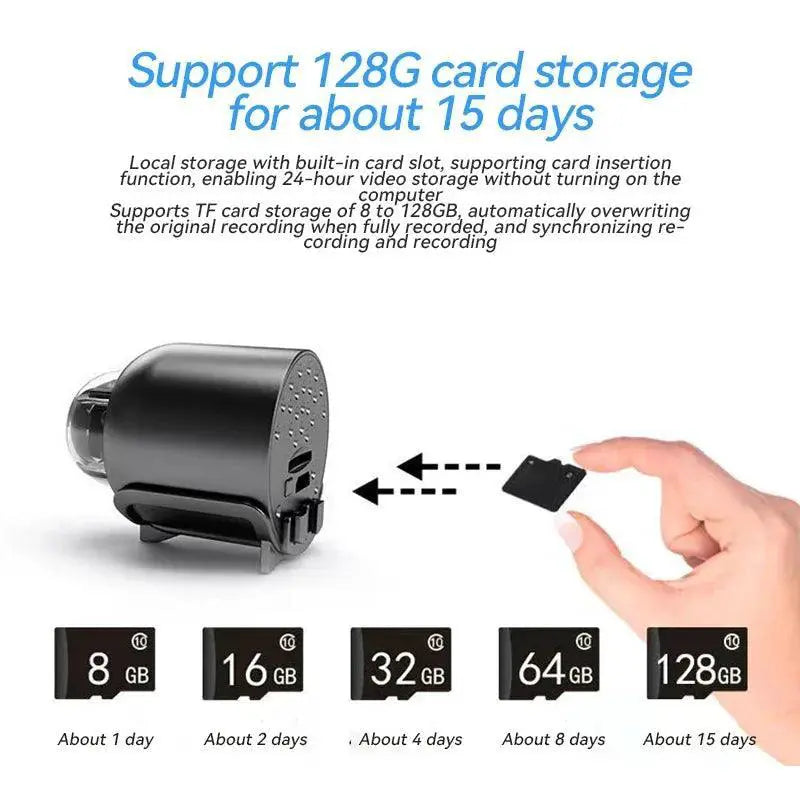 Wireless Mini Security Camera With Night Vision And Audio