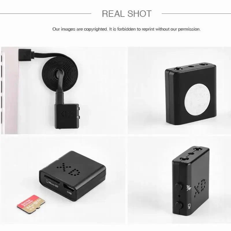 Covert Mini Camera Full HD 1080P No WiFi Night Vision For Home Surveillance