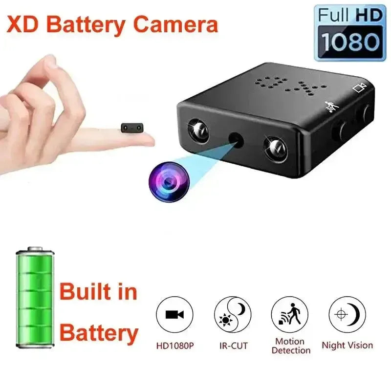 Covert Mini Camera Full HD 1080P No WiFi Night Vision For Home Surveillance