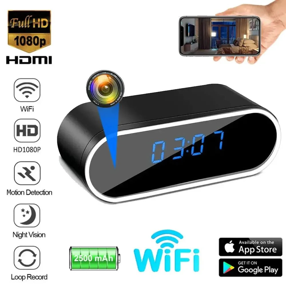 Discreet Full HD 1080P Clock Camera With WiFi IR Night Vision DVR