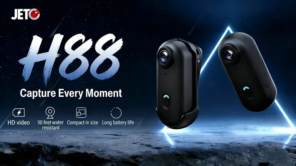 JETO JT - 88 4K Mini Action Camera - Hands Free POV Recording For Vlog POV Capture