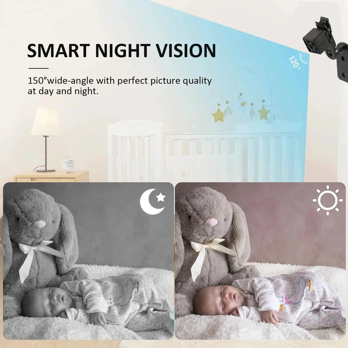 Mini 1080P Nanny Cam Night Vision Motion Activated Indoor Outdoor Security