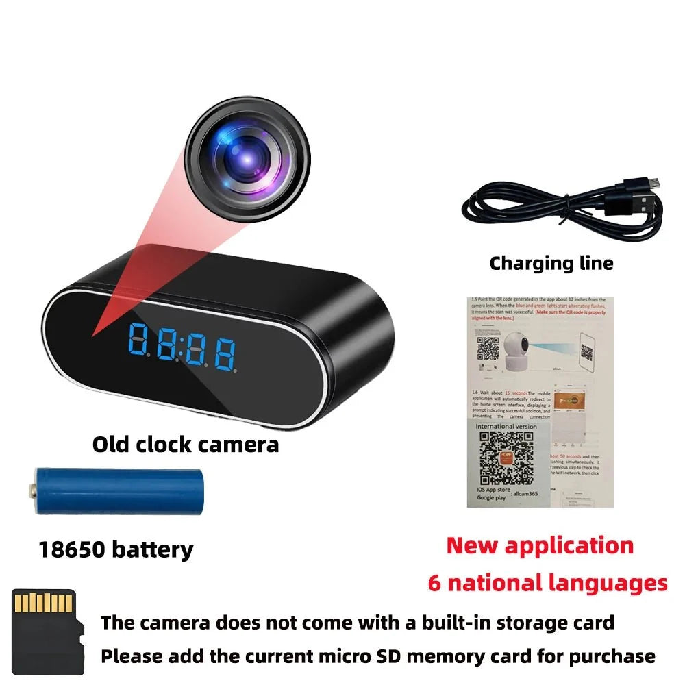 NovaTech 4KHD Mini WiFi Clock Cameras - Infrared Night Vision And Remote Viewing