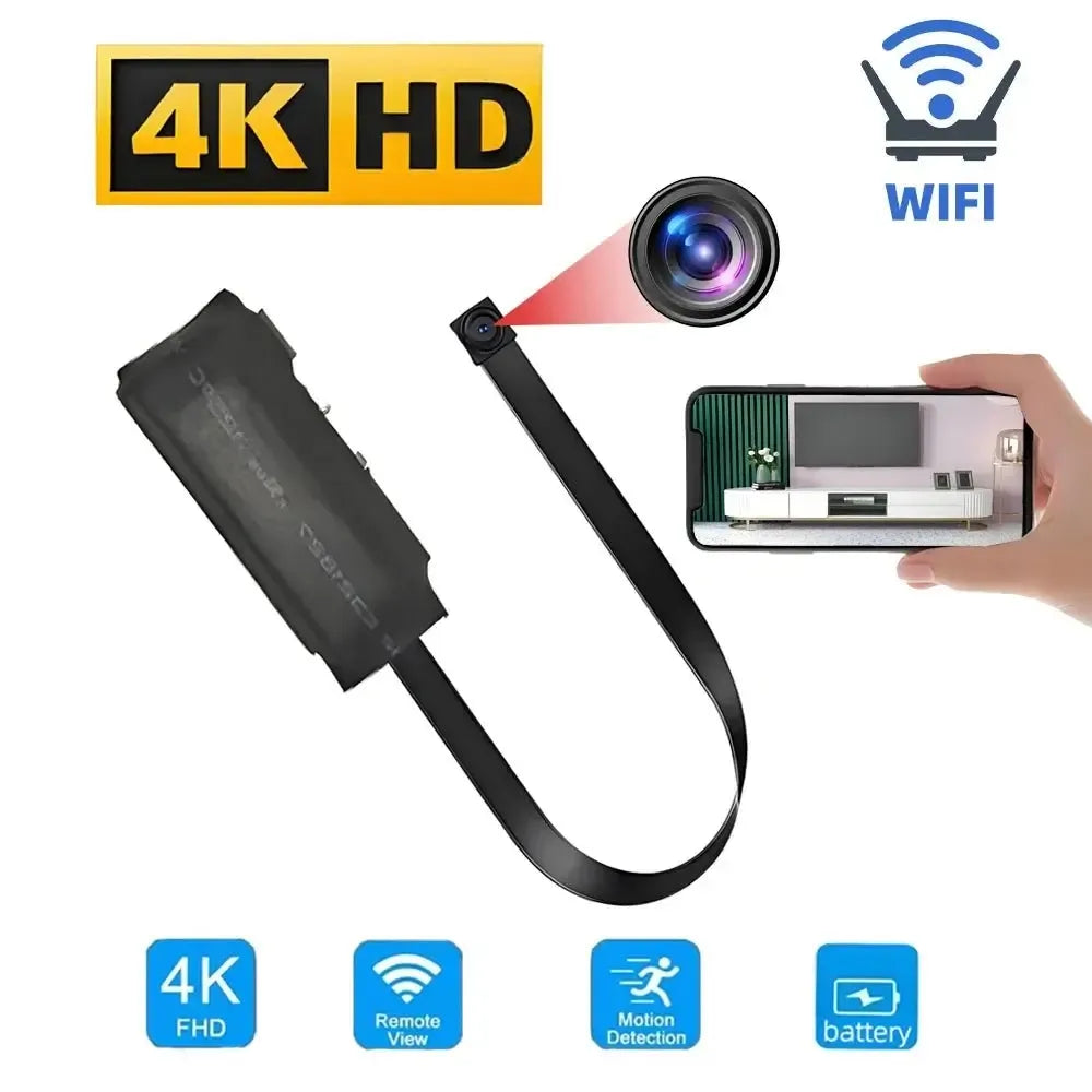OPUYYM 4KHD Mini WiFi Camera - Remote Viewing And Motion Detection USB - C Powered