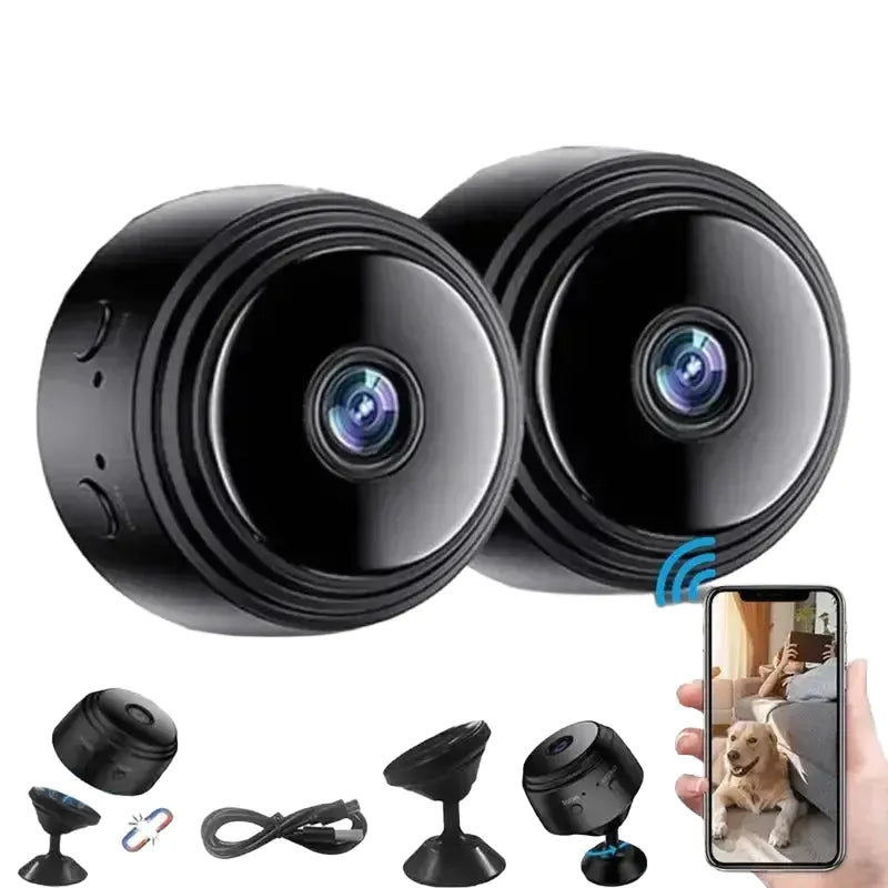 Two Pack A9 Mini WiFi IP Cameras 1080P Night Vision for Smart Home Security