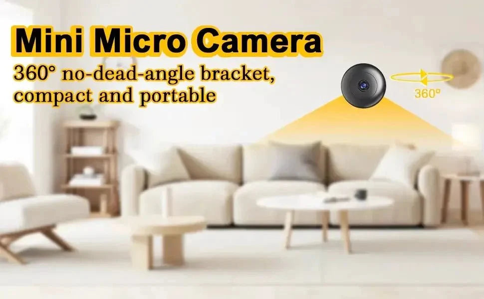 UN6 Ultra Mini 0.9 Inch Camera With Night Vision And Motion Detection For Home