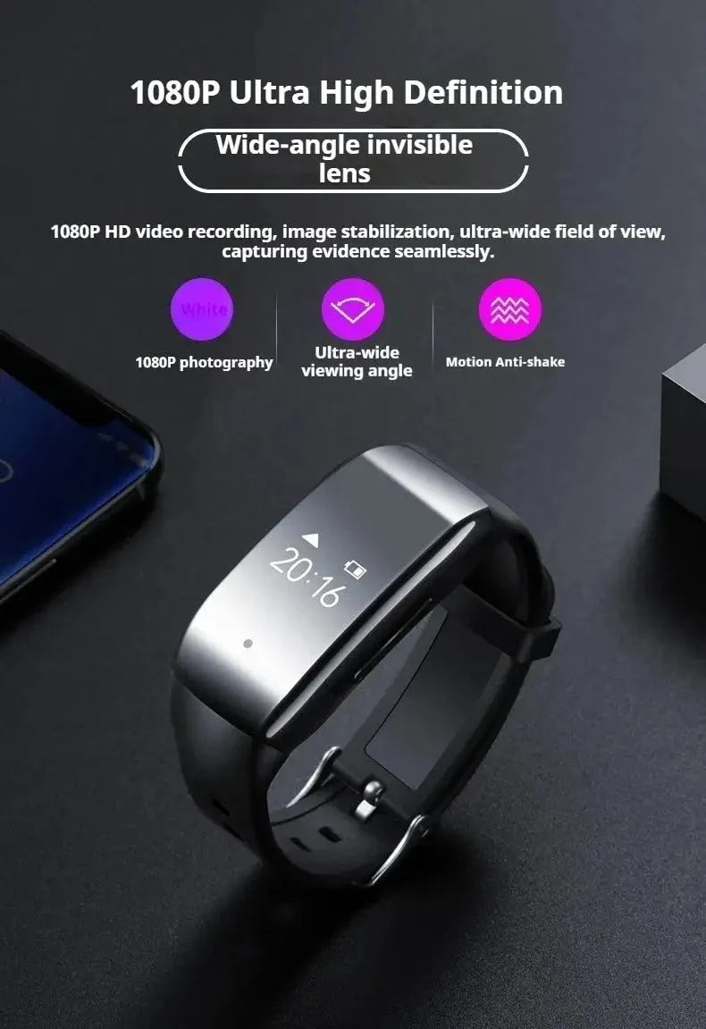 Weimi 1080P Mini Camera Wristwatch Discreet Unobtrusive Recording for Daily Wear