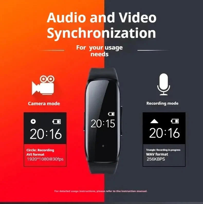 Weimi 1080P Mini Camera Wristwatch Discreet Unobtrusive Recording for Daily Wear