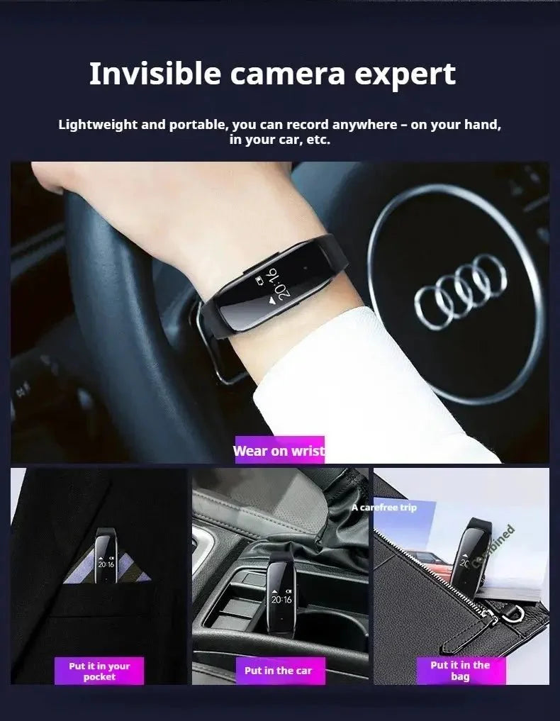 Weimi 1080P Mini Camera Wristwatch Discreet Unobtrusive Recording for Daily Wear