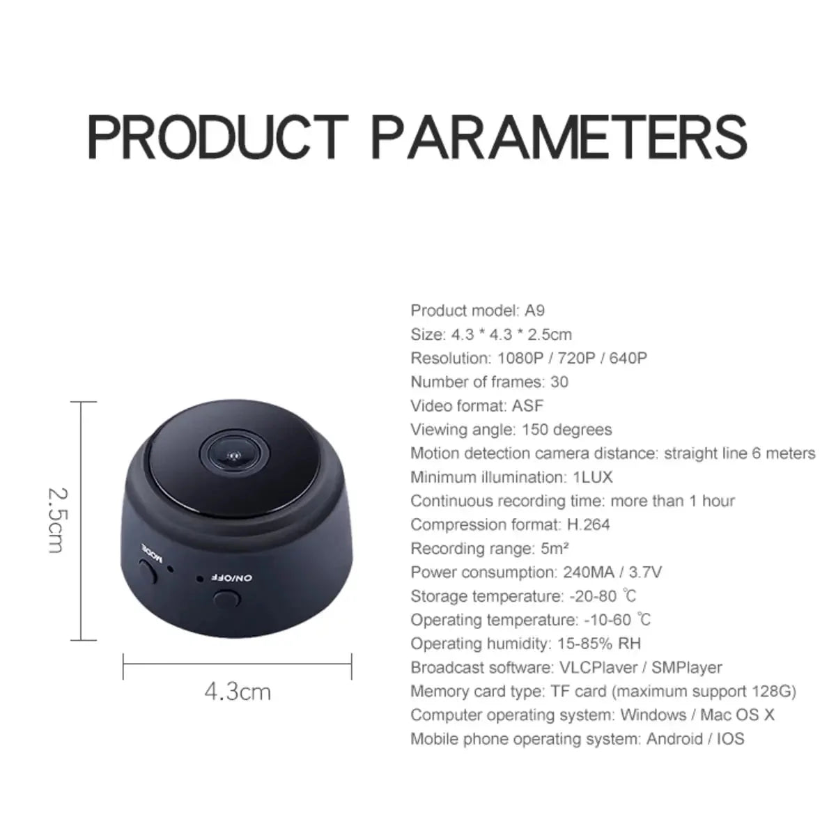 1080P HD Mini Camera With Night Vision WiFi For Home Surveillance Miss A Moment