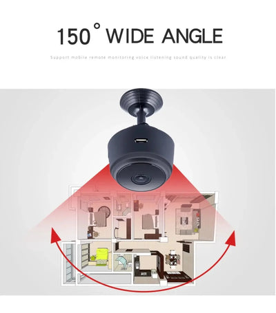 1080P HD Mini Camera With Night Vision WiFi For Home Surveillance Miss A Moment