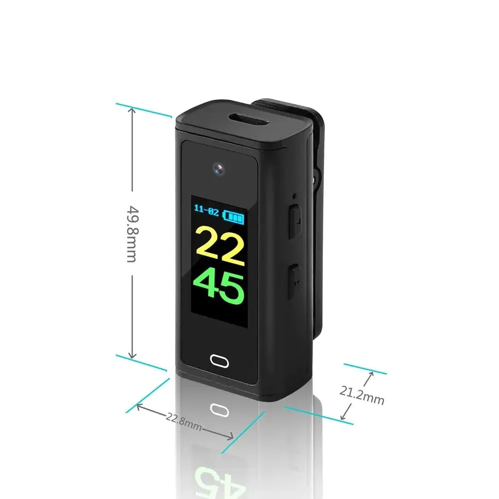 1080P Mini Camera With Display Screen Clip On For Home Security Ultra Compact