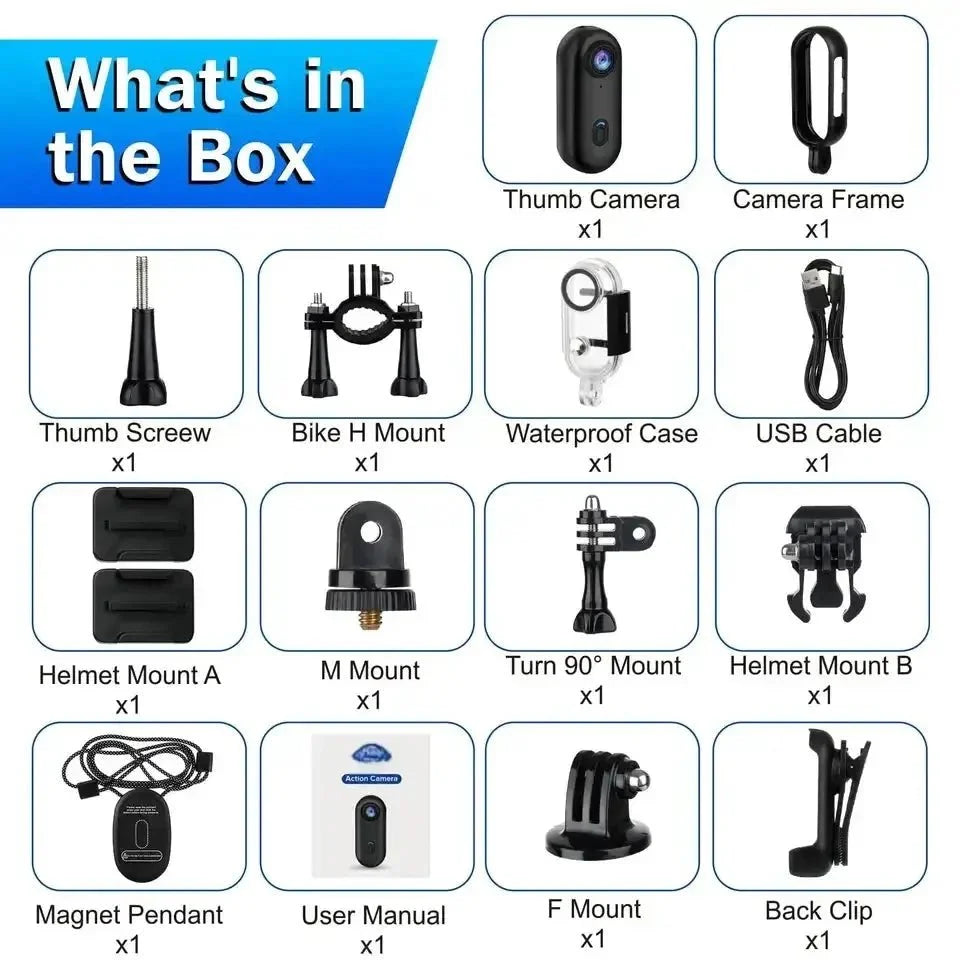 4K 64GB Mini Body Camera Wearable Camcorder With Audio Waterproof Always Ready