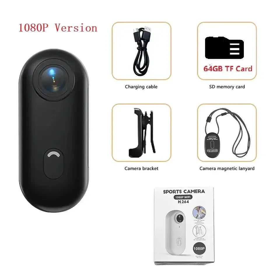 4K 64GB Mini Body Camera Wearable Camcorder With Audio Waterproof Always Ready