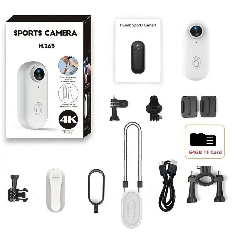 4K 64GB Mini Body Camera Wearable Camcorder With Audio Waterproof Always Ready