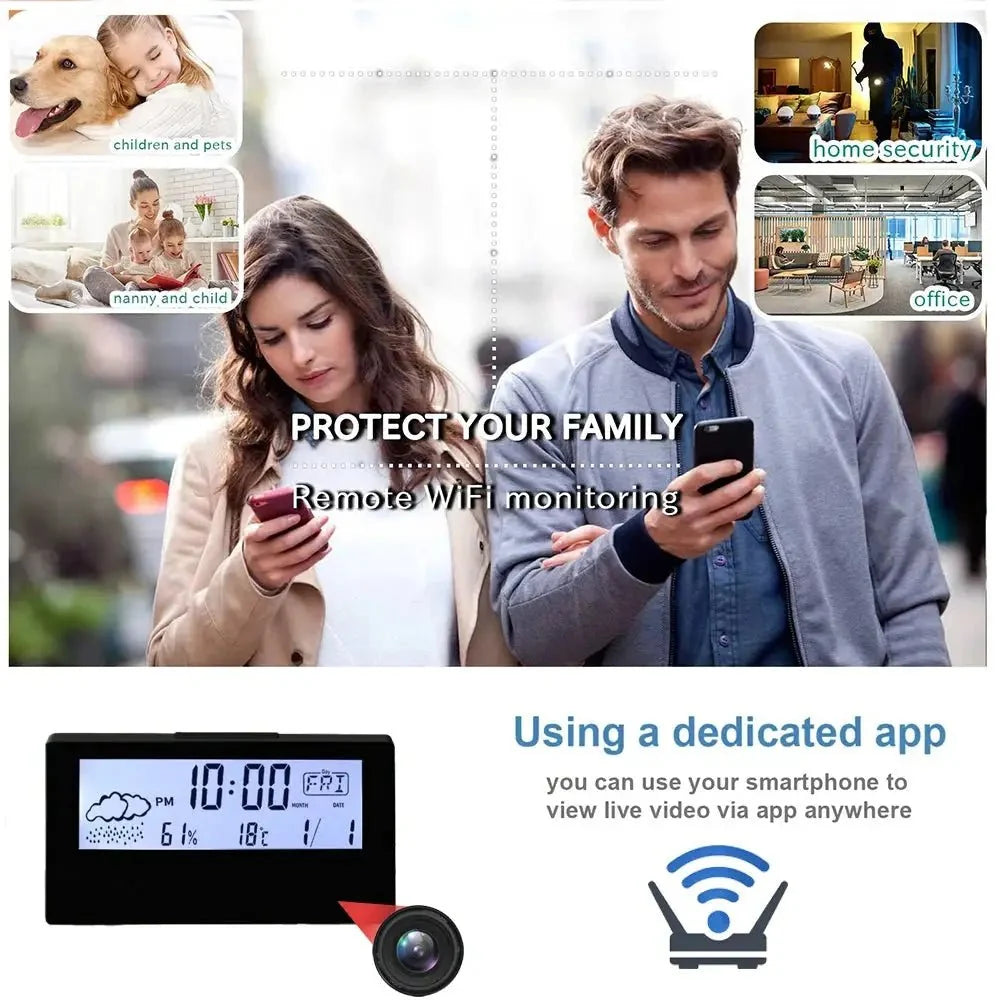 4K Clock Camera for Homeowners Monitoring
