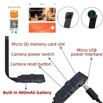 4K HD Mini WiFi Nanny Cam For Home Surveillance Remote Viewing Motion Alerts