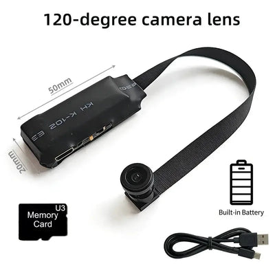 4K HD Mini WiFi Nanny Cam For Home Surveillance Remote Viewing Motion Alerts