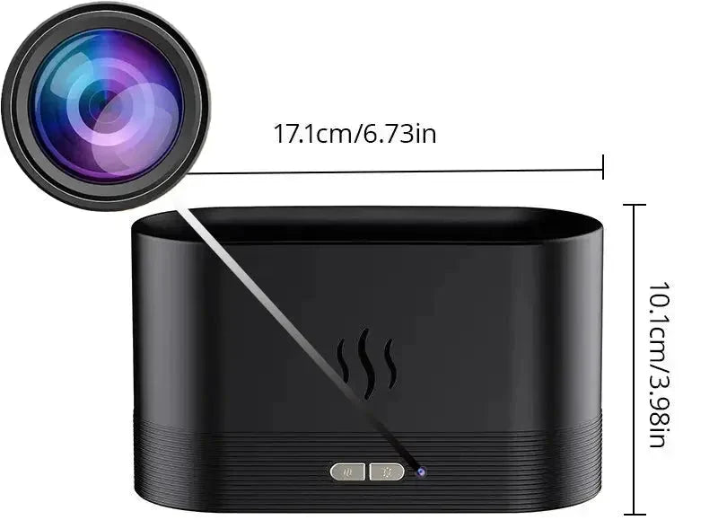 4K Mini WiFi Camera Mist Humidifier IR Night Vision Motion Detection Secure Home