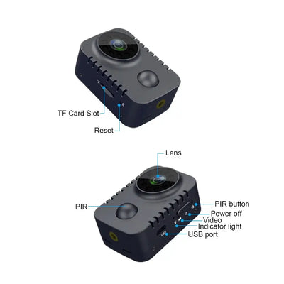 MD29 HD Mini Body Camera 1080P Security Pocket Cameras Motion Activated Small Nanny Cam for Cars Standby Espia Webcam 8H Working by stepyours.com