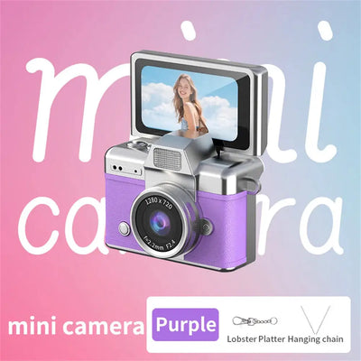 1080P Thumb Mini Camera Keychain Digital Camera Retro Camera HD Photo Travel Outdoor With Screen Support Memory Card for Kids