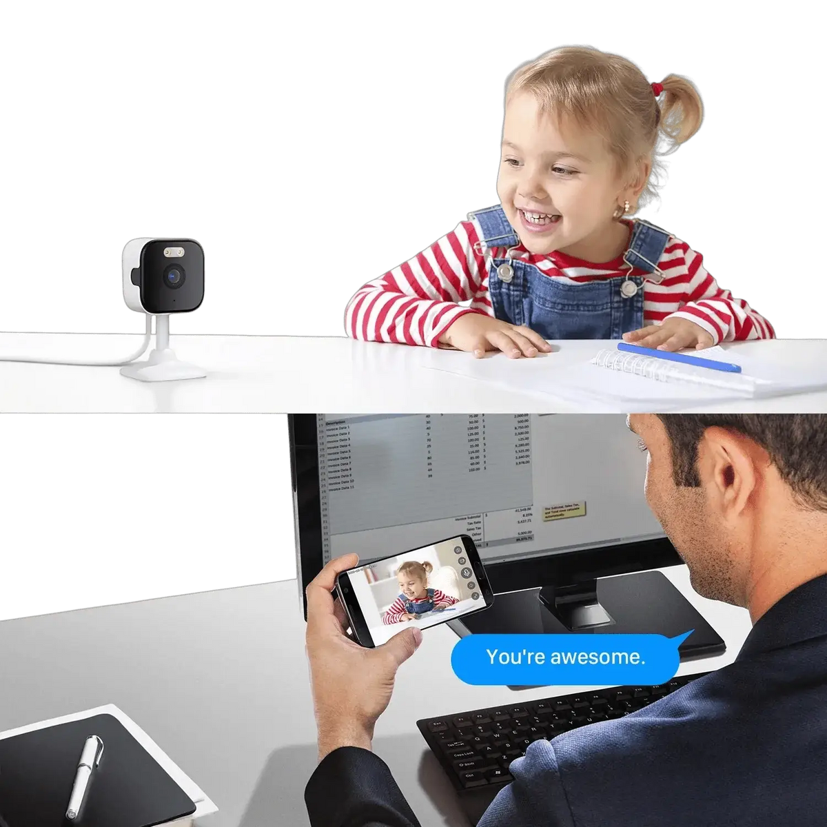 BESDER 5MP Mini Cube Camera - AI Human Detection and Two - Way Audio - stepyours.com