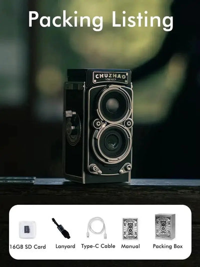 CHUZHAO Vintage Mini Digital Camera Autofocus 12MP 1080P FHD Vlogging Portable - stepyours.com