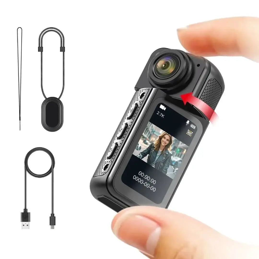 Amorus Mini 2.7K Action Camera Pocket Sized Adventure Recorder - stepyours.com