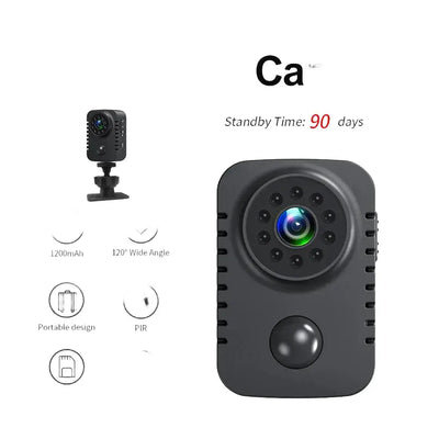 MD29 HD Mini Body Camera 1080P Security Pocket Cameras Motion Activated Small Nanny Cam for Cars Standby Espia Webcam 8H Working by stepyours.com