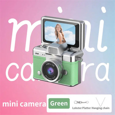 1080P Thumb Mini Camera Keychain Digital Camera Retro Camera HD Photo Travel Outdoor With Screen Support Memory Card for Kids