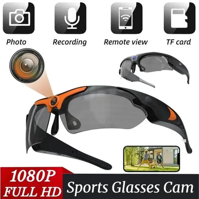 1080P Full HD Mini Camera Sunglasses For Outdoor Sports DVR Wide Angle - stepyours.com