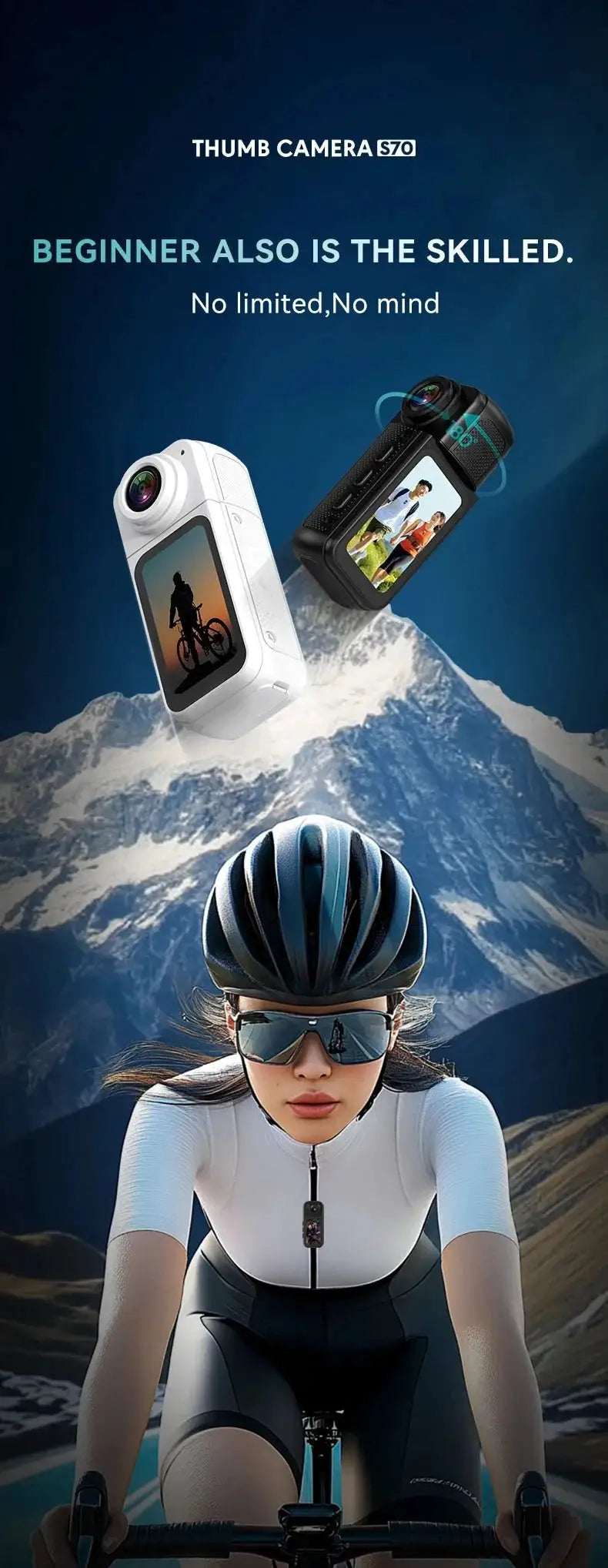 Amorus Mini 2.7K Action Camera Pocket Sized Adventure Recorder - stepyours.com