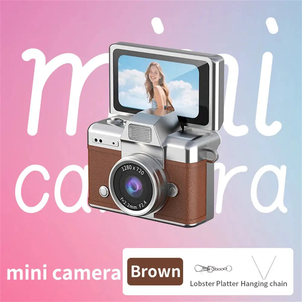 1080P Thumb Mini Camera Keychain Digital Camera Retro Camera HD Photo Travel Outdoor With Screen Support Memory Card for Kids
