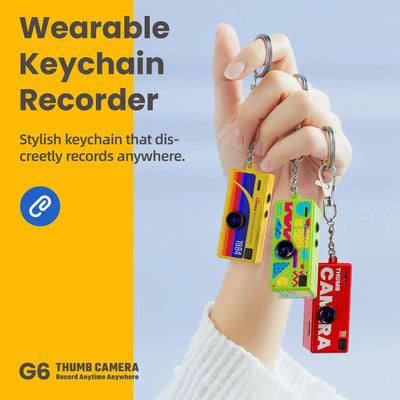 G6 Thumb Keychain Camera 0.96inch Mini Camera Retro Support Memory Card 1080P Very Small Camcorder Video Recorder with Flash New